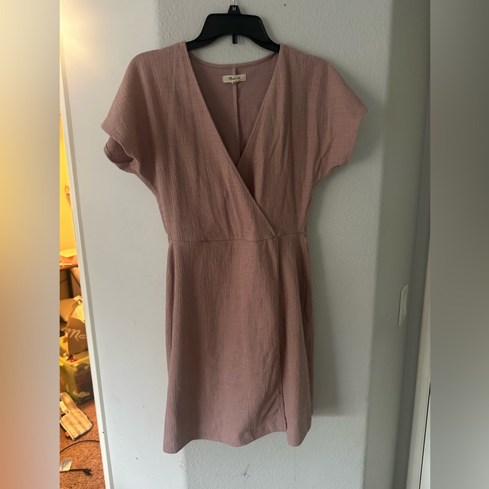 Blush pink madewell wrap dress size small